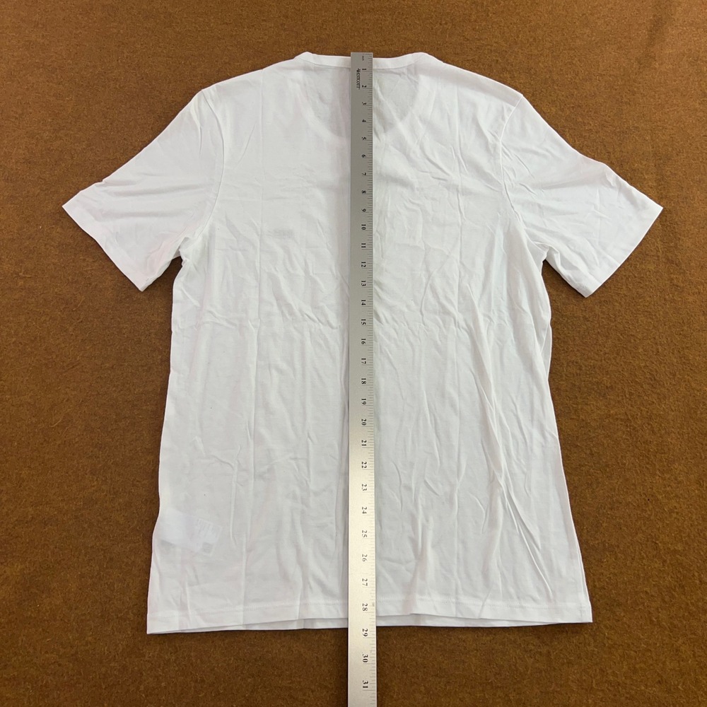 BOSS Mens Large White Embroidered Logo Short Sleeve T-Shirt New - Picture 8 of 10